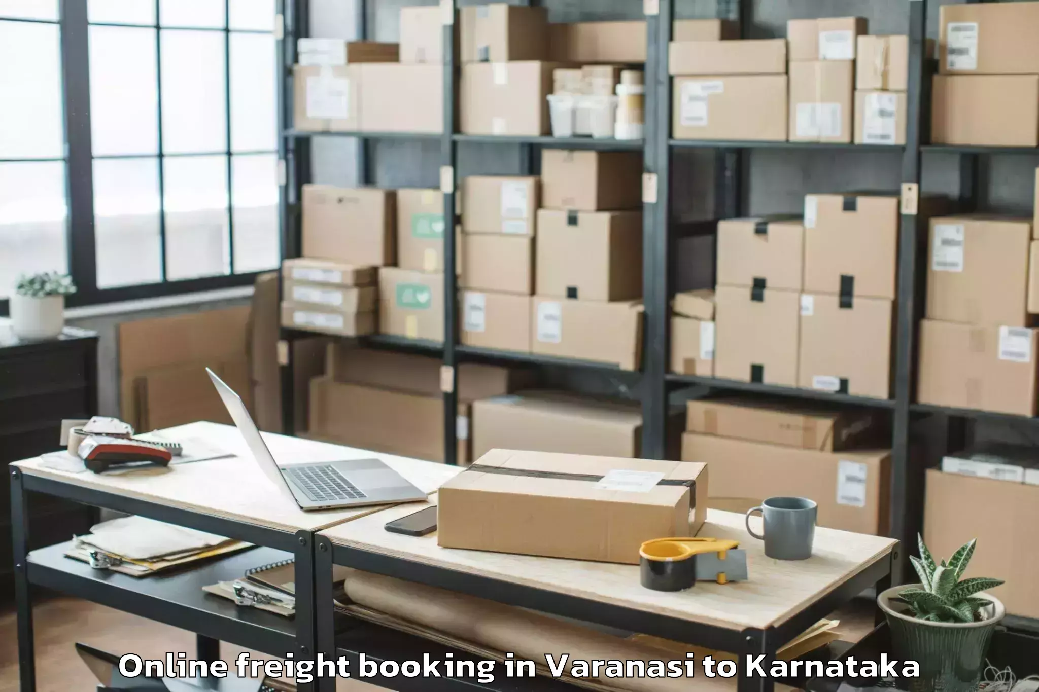 Reliable Varanasi to Mannaekhelli Online Freight Booking